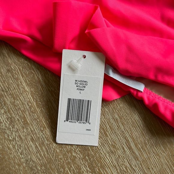 Eberjey So Wild Willow Bikini Bottom Pink Flash Size L - Picture 7 of 8